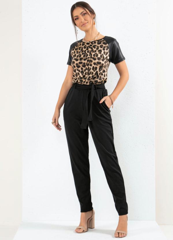 Quintess - Blusa com Mangas Raglan Onça 3