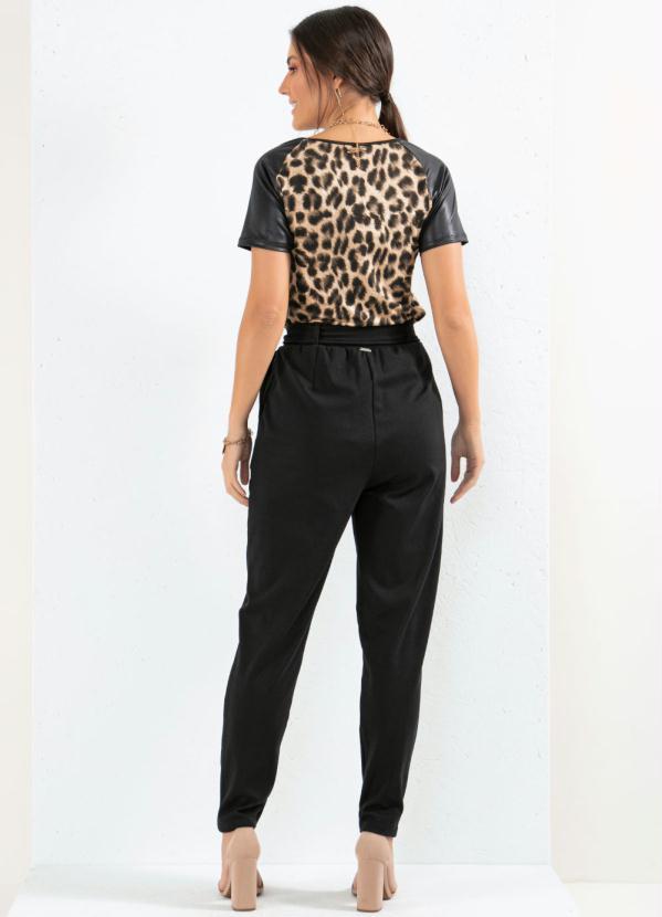 Quintess - Blusa com Mangas Raglan Onça 4