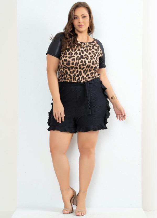 Quintess - Blusa com Mangas Raglan Onça 7