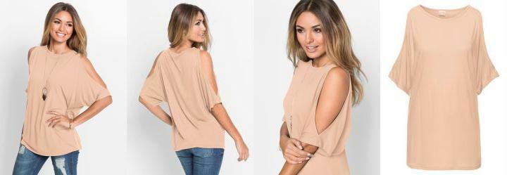 Blusa com Ombros Vazados Salmo