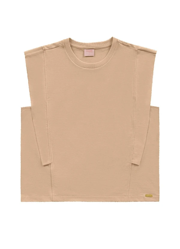 Angel - Blusa com Pala Malhão Bege 5