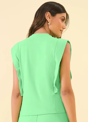 Angel - Blusa com Pala Malhão Verde - ANGEL
