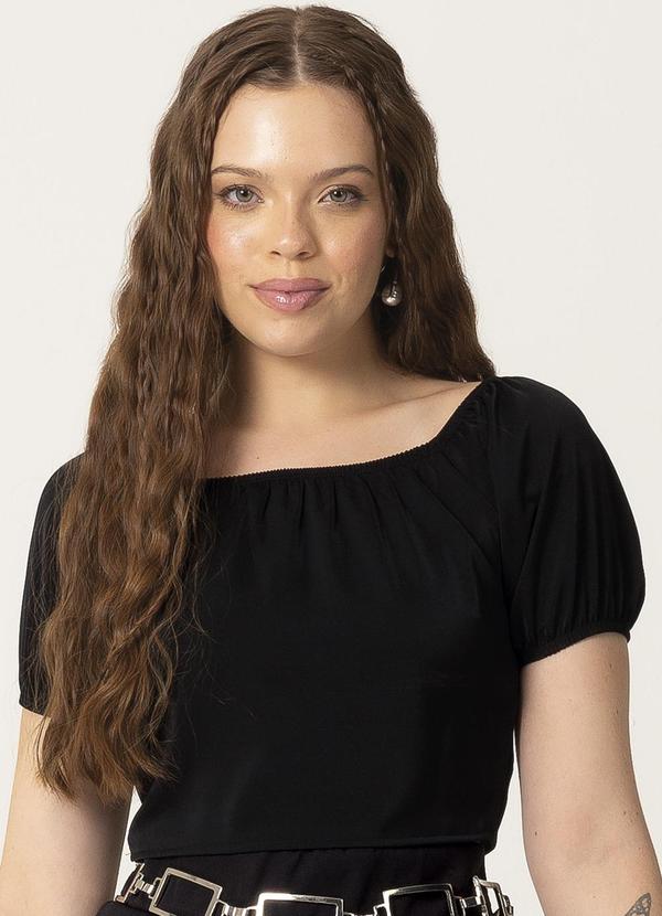 Habana - Blusa com Recorte nas Costas Preto