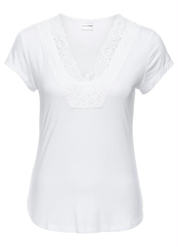 Outlet - Blusa com Renda Branca 6