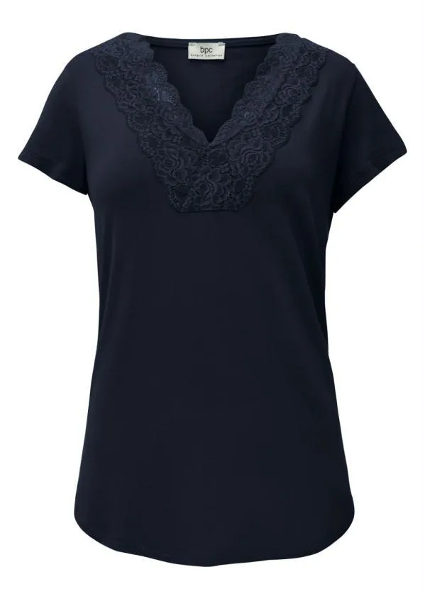 bonprix - Blusa com Renda Marinho 5