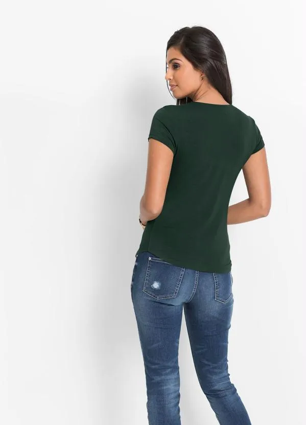 bonprix - Blusa com Renda Verde 4