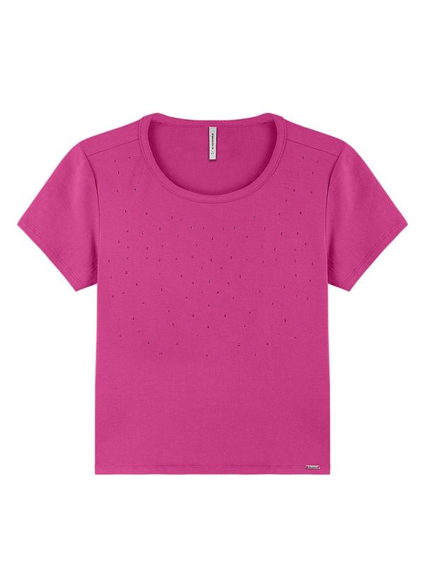 Rezzato - Blusa com Strass Adulto Feminino Rosa