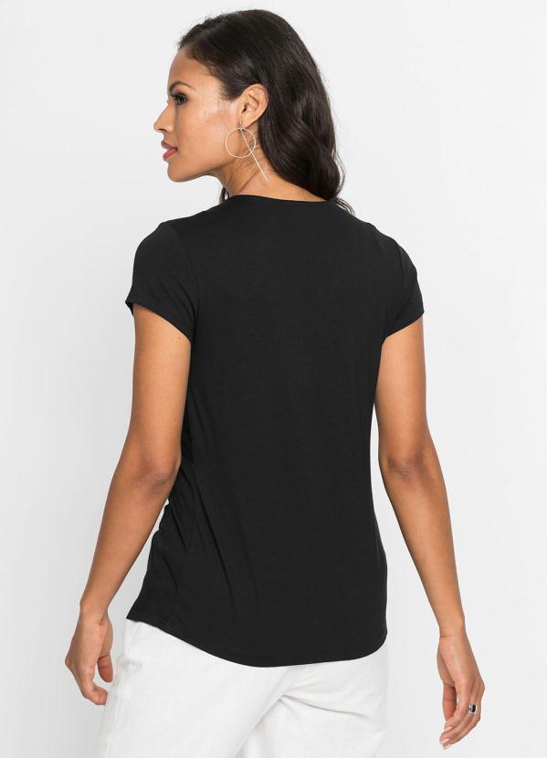 bonprix - Blusa com Torção Preta 2