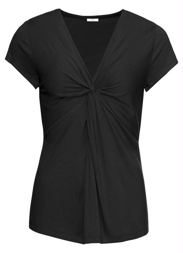 bonprix - Blusa com Torção Preta 5