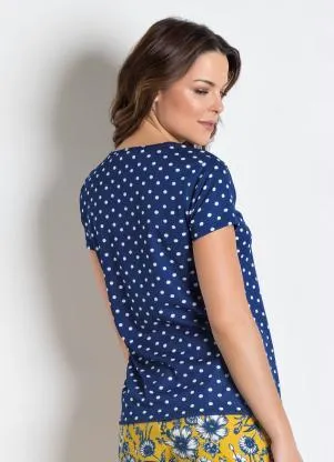 Moda Pop - Blusa com Vazado no Decote Poá - MODA POP
