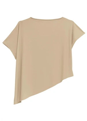 Enfim - Blusa Comfort Assimétrica Areia - ENFIM