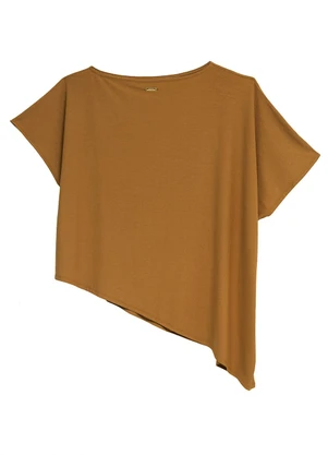 Enfim - Blusa Comfort Assimétrica Canela - ENFIM