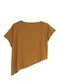 Enfim - Blusa Comfort Assimétrica Areia - variação: Canela