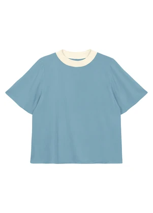 Malwee - Blusa Comfort em Viscose Azul - MALWEE