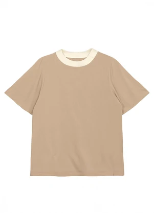 Malwee - Blusa Comfort em Viscose Bege - MALWEE