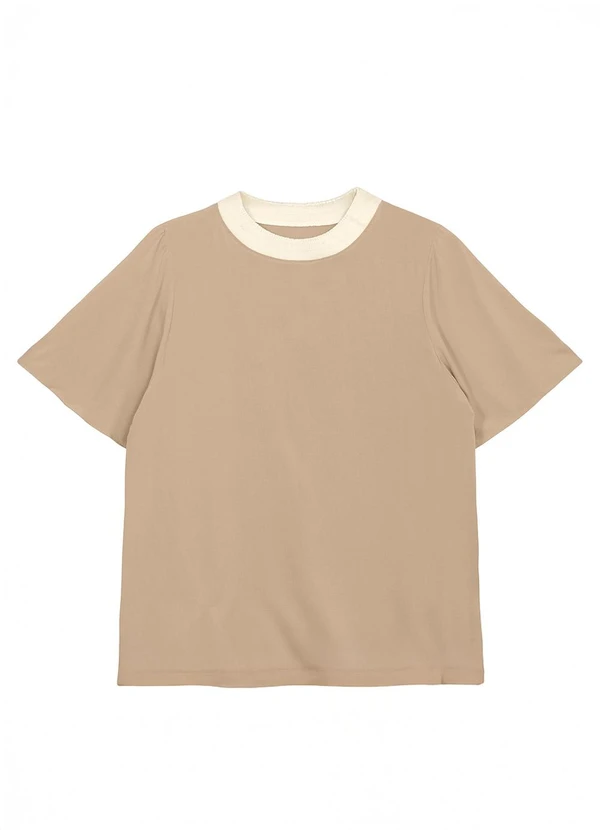 Malwee - Blusa Comfort em Viscose Bege