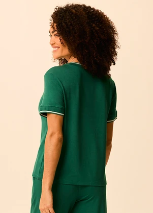Malwee - Blusa Comforto em Moletinho Verde - MALWEE