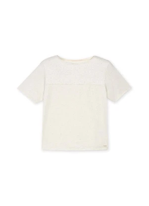 Marialícia - Blusa Comfy Feminina Malha Linho Bege - MARIALÍCIA