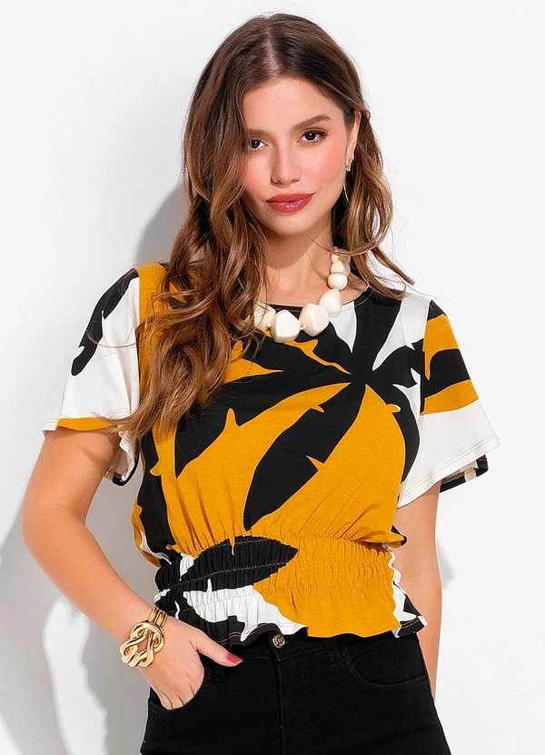 Quintess - Blusa Coqueiros em Malha de Viscose