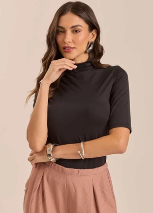 Doce Trama - Blusa Cozy Whinter em Malha Preto - DOCE TRAMA