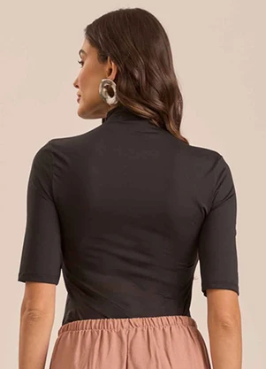 Doce Trama - Blusa Cozy Whinter em Malha Preto - DOCE TRAMA