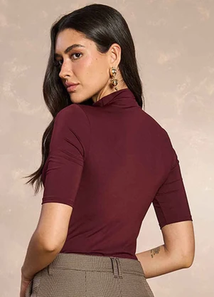 Doce Trama - Blusa Cozy Whinter em Malha Roxo - DOCE TRAMA