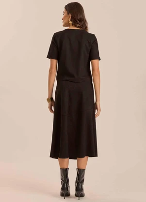 Doce Trama - Blusa Cozy Winter em Suede Preto - DOCE TRAMA