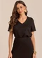 Doce Trama - Blusa Cozy Winter em Suede Preto - variação: Preto