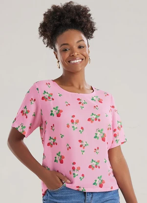 Angel - Blusa Crepe Estampado Estampado  - ANGEL