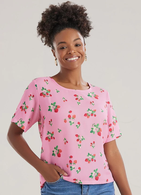 Angel - Blusa Crepe Estampado Estampado