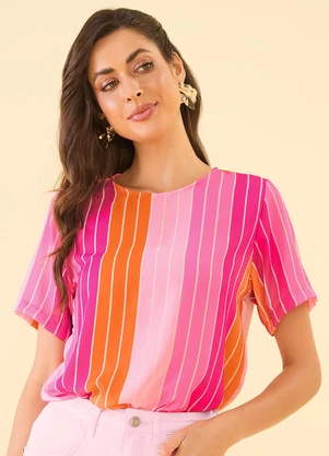 Angel - Blusa Crepe Multicores - ANGEL