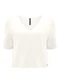 Lunender - Blusa Cropped com Decote em V Branco - variação: Branco
