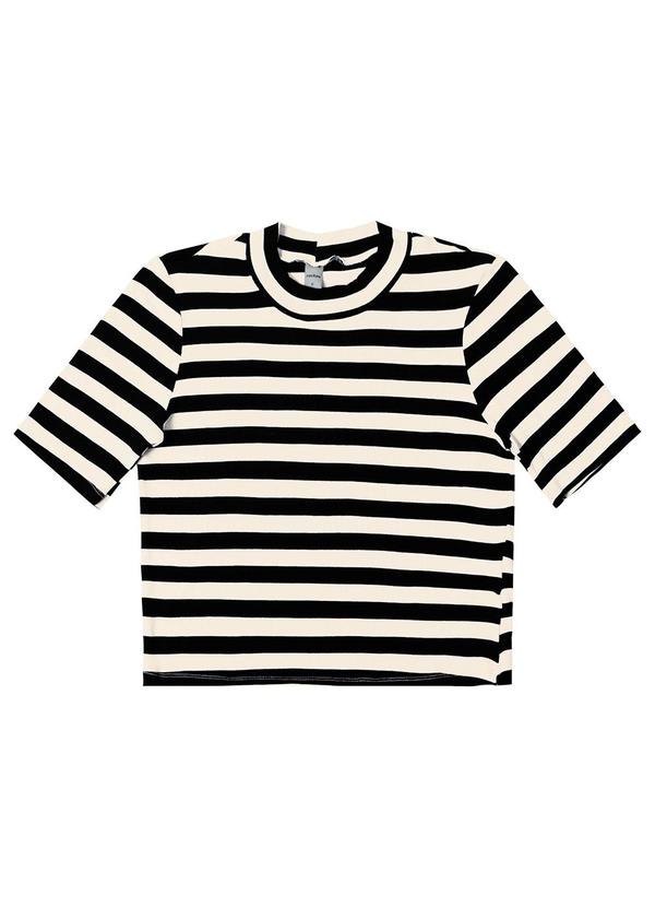 Rovitex - Blusa Cropped em Ribana de Viscose Preto 2