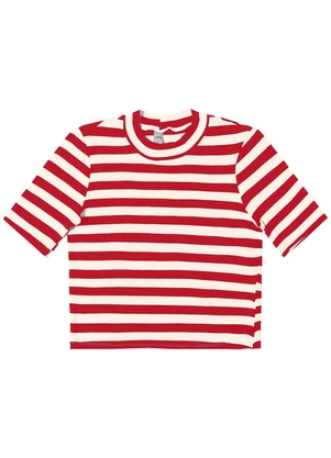 Rovitex - Blusa Cropped em Ribana de Viscose Vermelho - ROVITEX