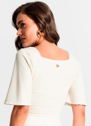 Endless - Blusa Cropped Bege - ENDLESS