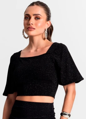 Endless - Blusa Cropped Preto - ENDLESS