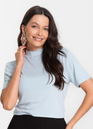 Select - Blusa Cropped Feminina Azul - SELECT