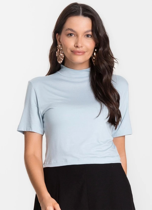 Select - Blusa Cropped Feminina Azul 4