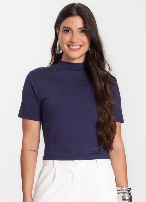 Select - Blusa Cropped Feminina Azul 4