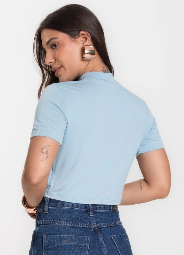 Select - Blusa Cropped Feminina Azul 2