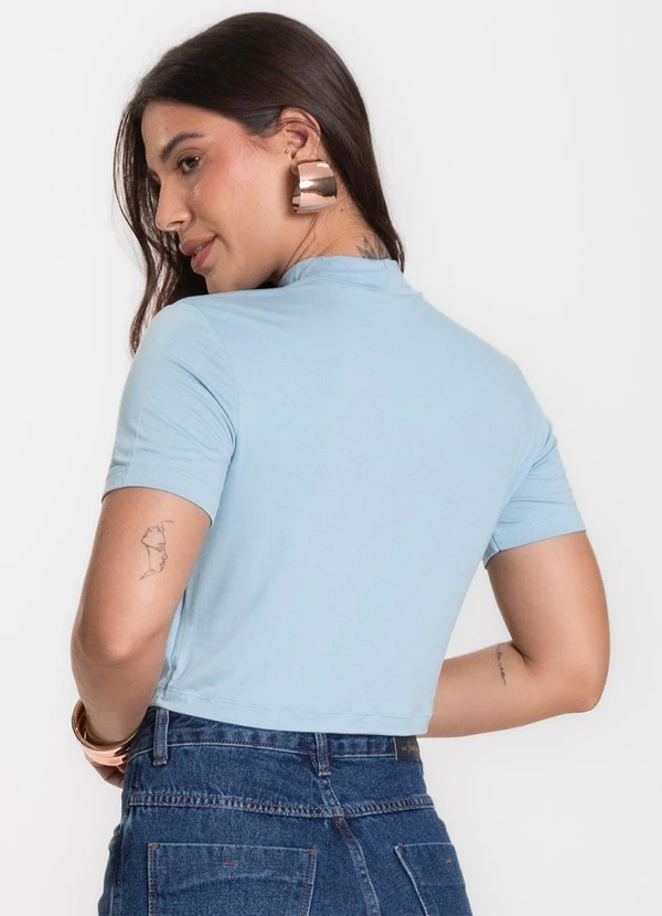 Select - Blusa Cropped Feminina Azul 2
