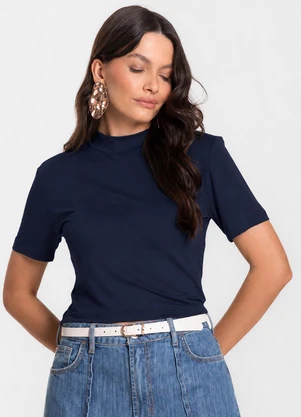Select - Blusa Cropped Feminina Azul - SELECT