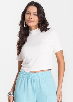 Select - Blusa Cropped Feminina Bege - SELECT