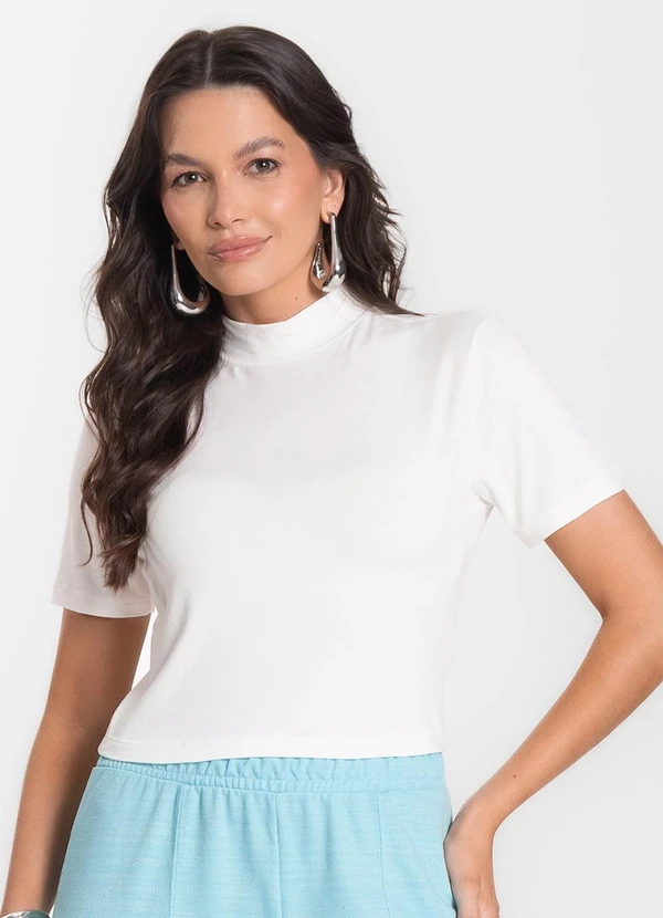 Select - Blusa Cropped Feminina Bege 4