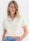 Essendi - Blusa Cropped Feminina em Moletinho  Preto - variação: Bege