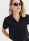 Essendi - Blusa Cropped Feminina em Moletinho  Preto - variação: Preto