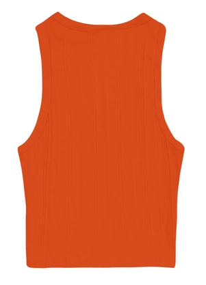 Essendi - Blusa Cropped Feminina em Ribana Laranja - ESSENDI