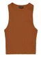 Essendi - Blusa Cropped Feminina em Ribana Marrom - variação: Marrom