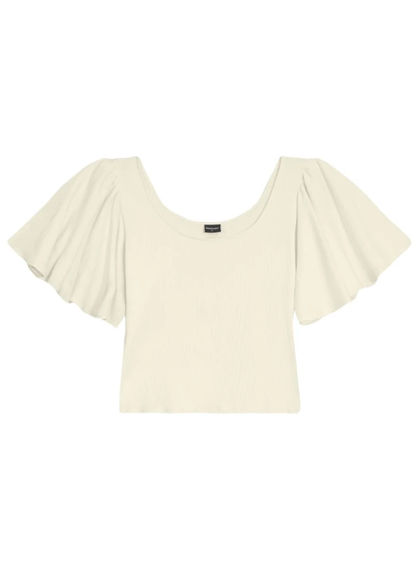 Essendi - Blusa Cropped Feminina em Ribana Natural 4