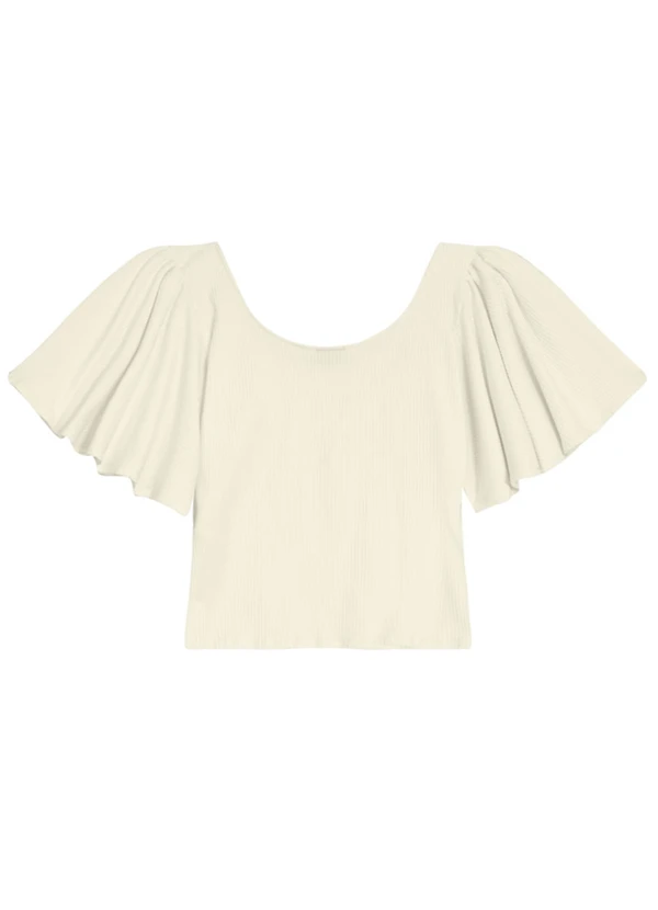 Essendi - Blusa Cropped Feminina em Ribana Natural 5